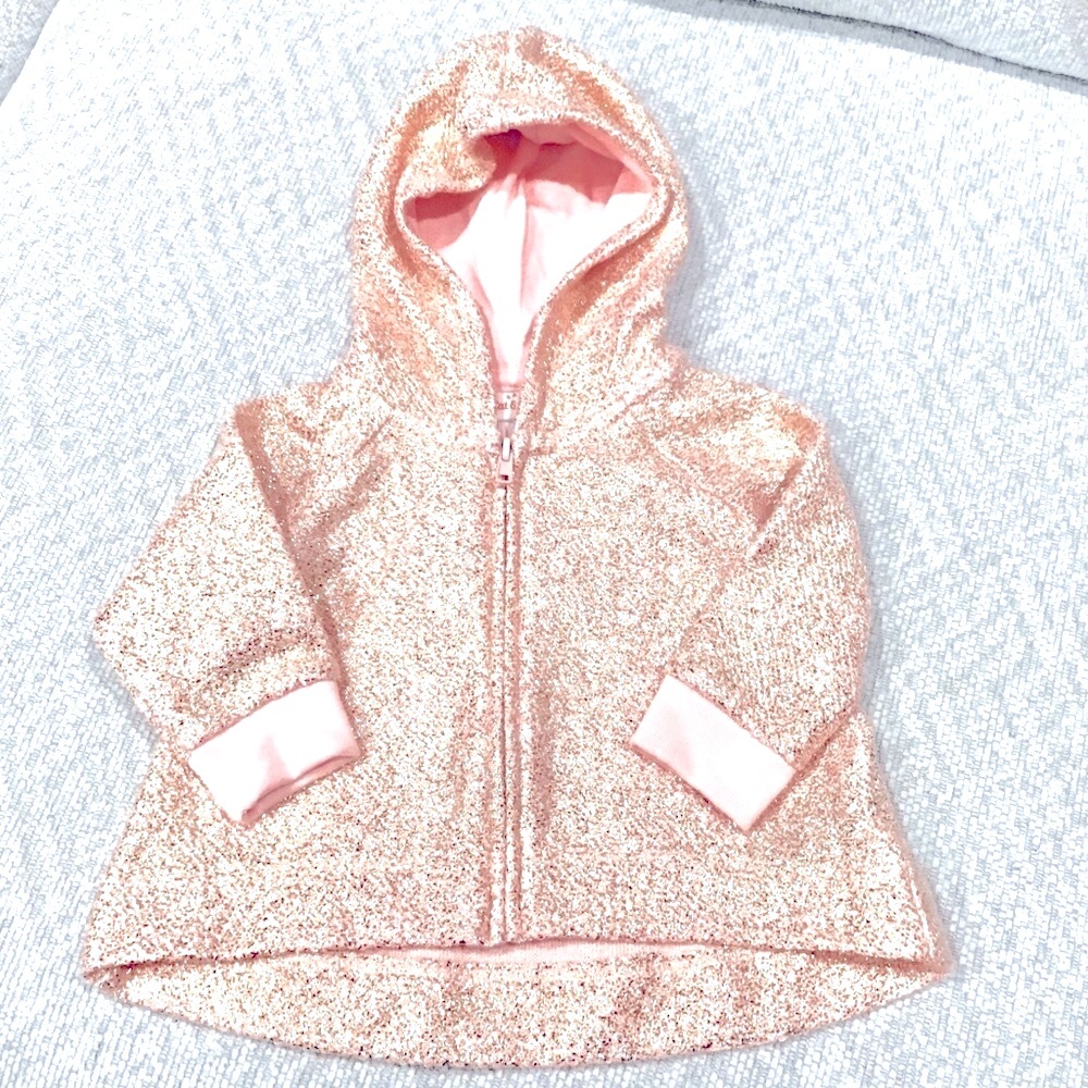 NEW Cat & Jack Girls Rose Gold Hoodie 0-3 months
